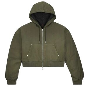 Nike Air Jordan x Travis Scott Hooded Canvas Jacket Cargo Khaki Size Small NWT